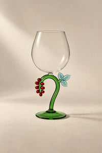 Orchard Vine Multi-Color Glass Goblet