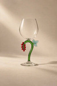 Orchard Vine Multi-Color Glass Goblet