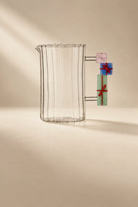Christmas Tales Clear Glass Serving Pitcher