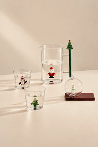 Christmas Tales Clear Glass Serving Pitcher