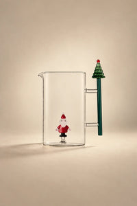 Christmas Tales Clear Glass Serving Pitcher