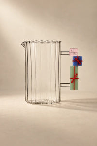Christmas Tales Clear Glass Serving Pitcher