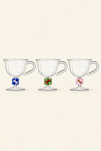 Christmas Tales Clear Glass Footed Cup