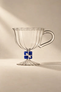 Christmas Tales Clear Glass Footed Cup