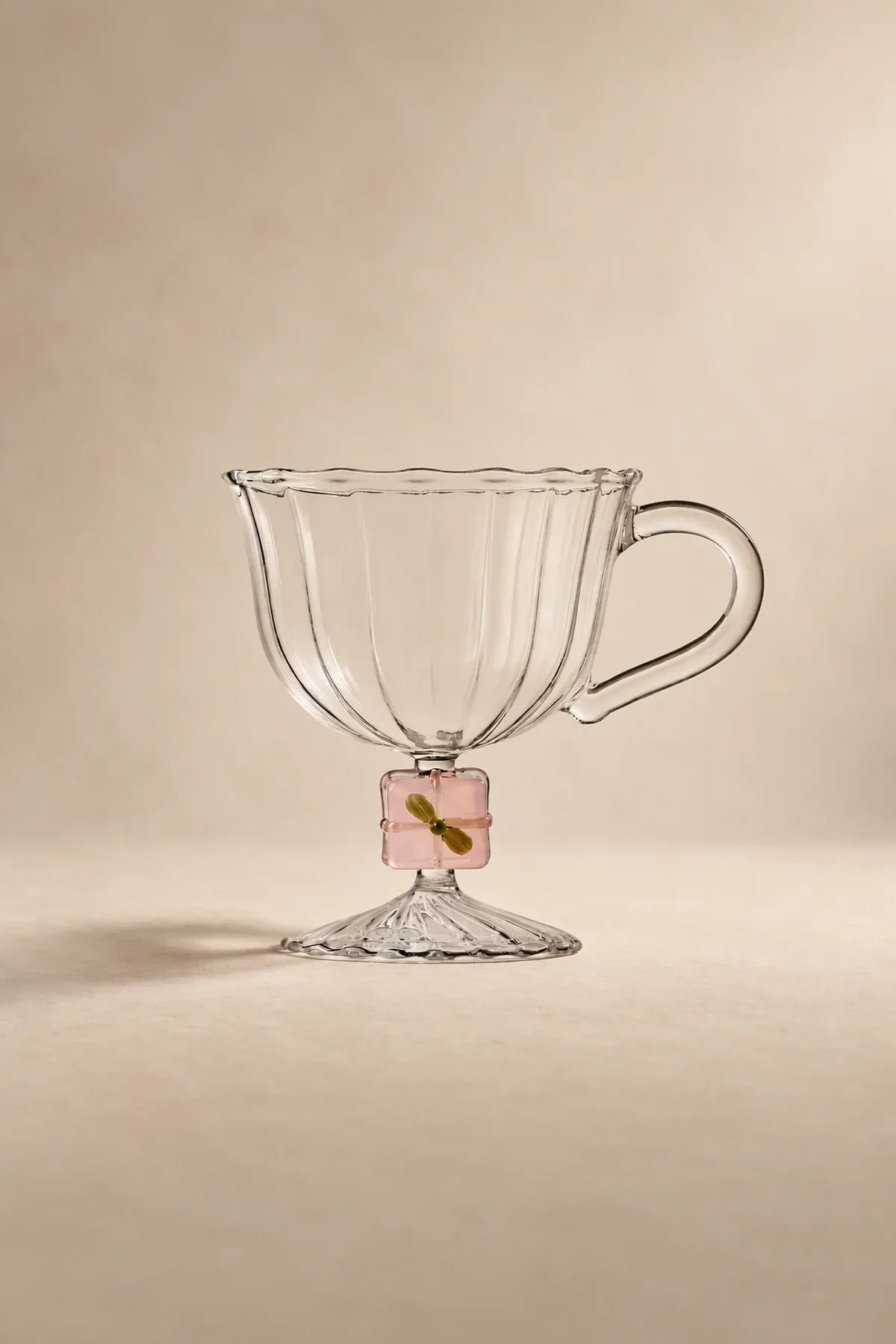 Christmas Tales Clear Glass Footed Cup