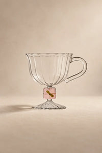 Christmas Tales Clear Glass Footed Cup