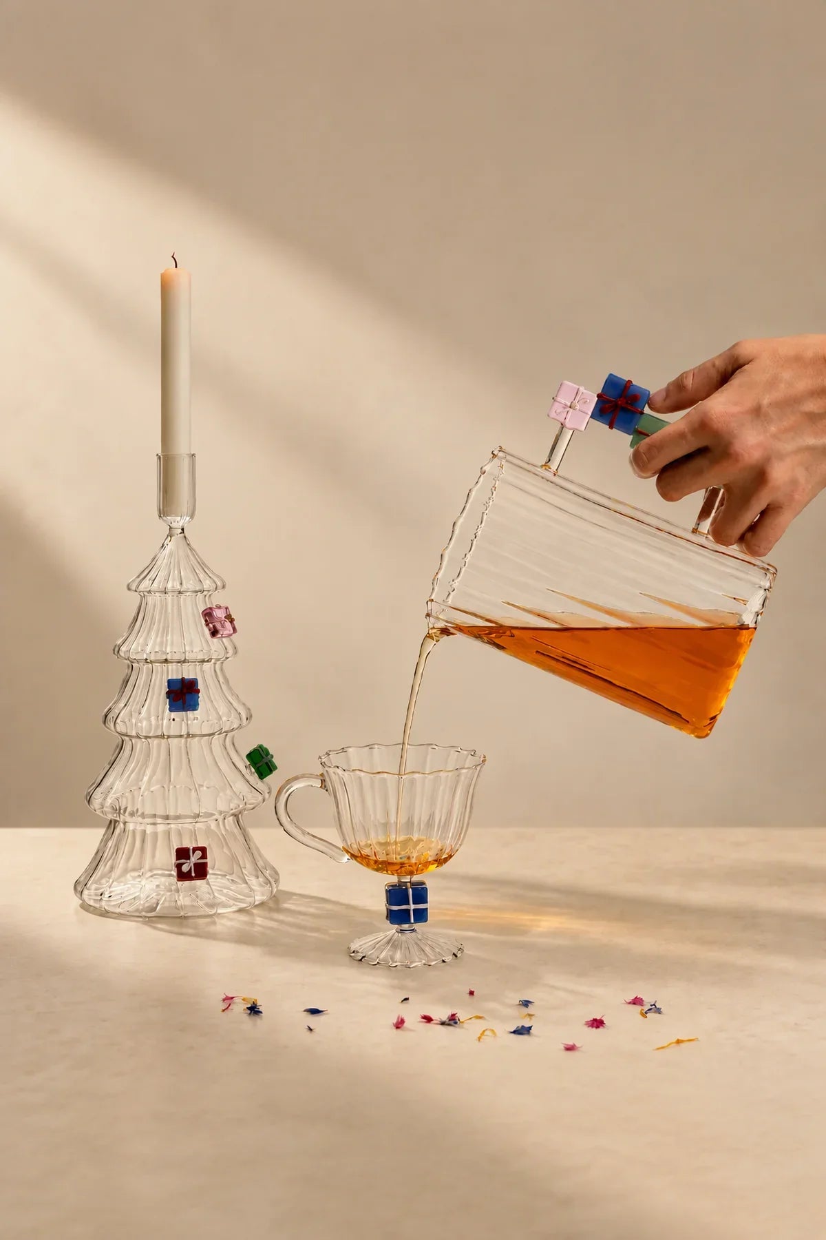 Christmas Tales Clear Glass Glassware Collection