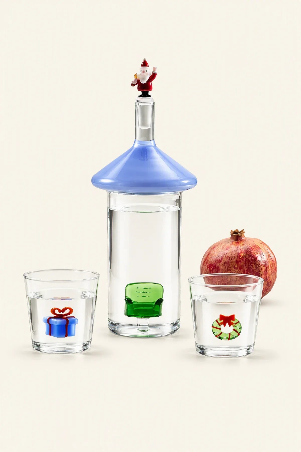 Winter Fable Clear Glass Drinking Cup