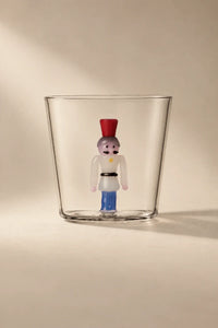 Winter Fable Clear Glass Drinking Cup