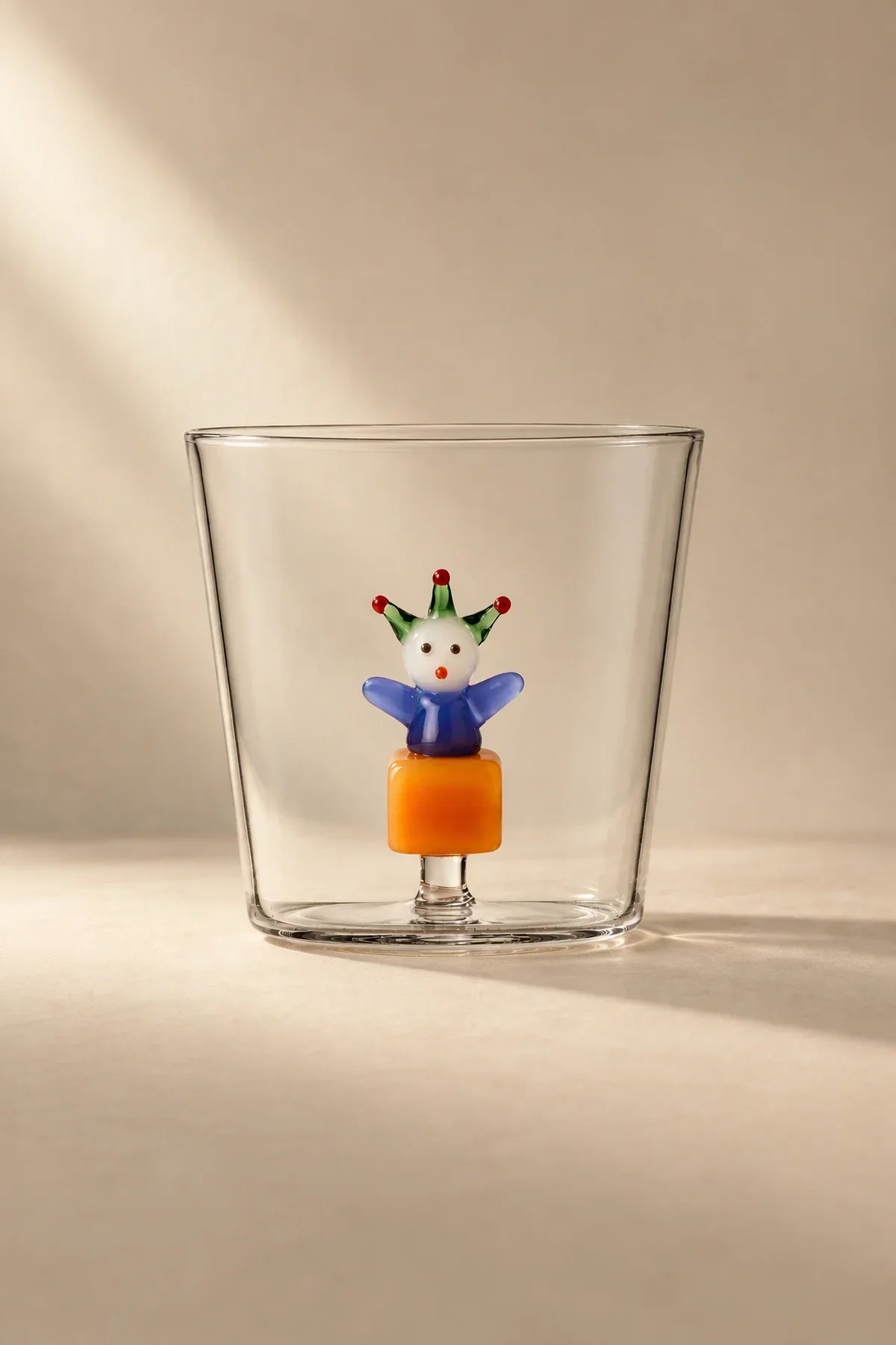 Winter Fable Clear Glass Drinking Cup