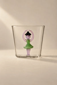 Winter Fable Clear Glass Drinking Cup