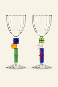 Holiday Morning Clear Glass Goblet