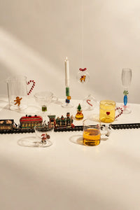 Holiday Morning Clear Glass Goblet