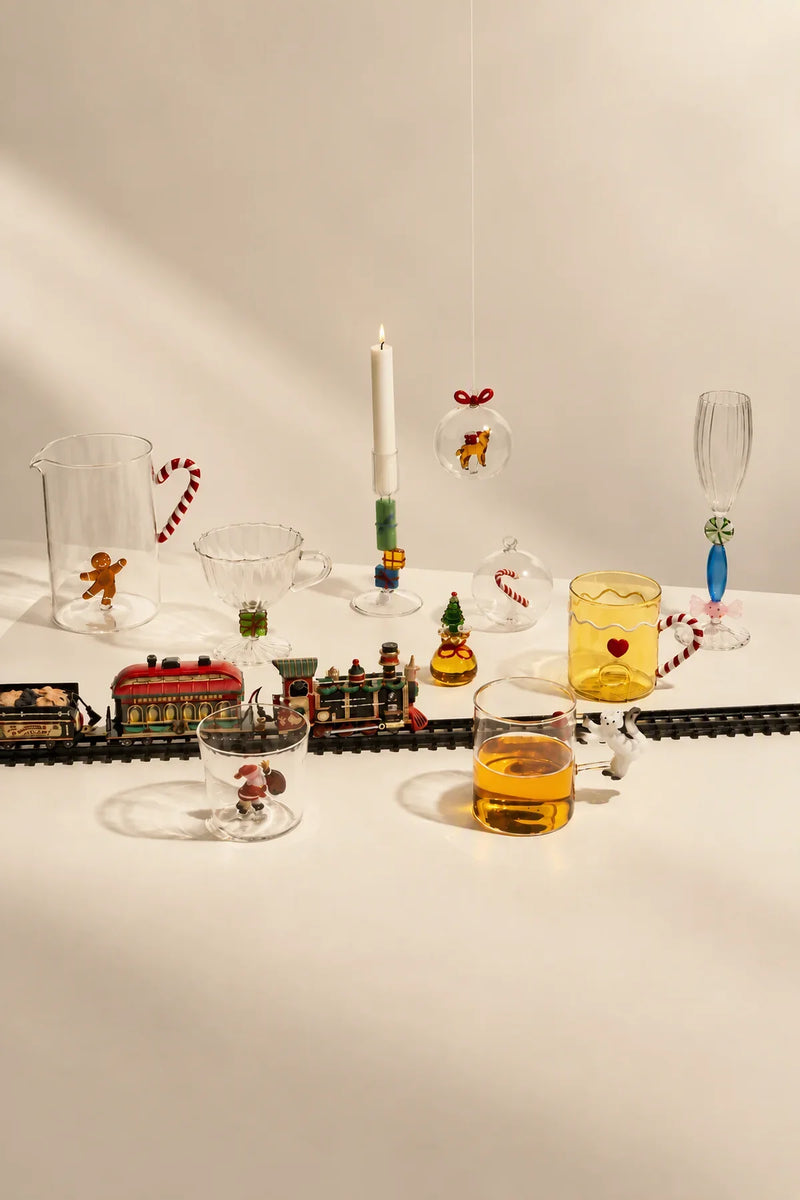Holiday Morning Clear Glass Goblet