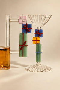 Holiday Morning Clear Glass Goblet