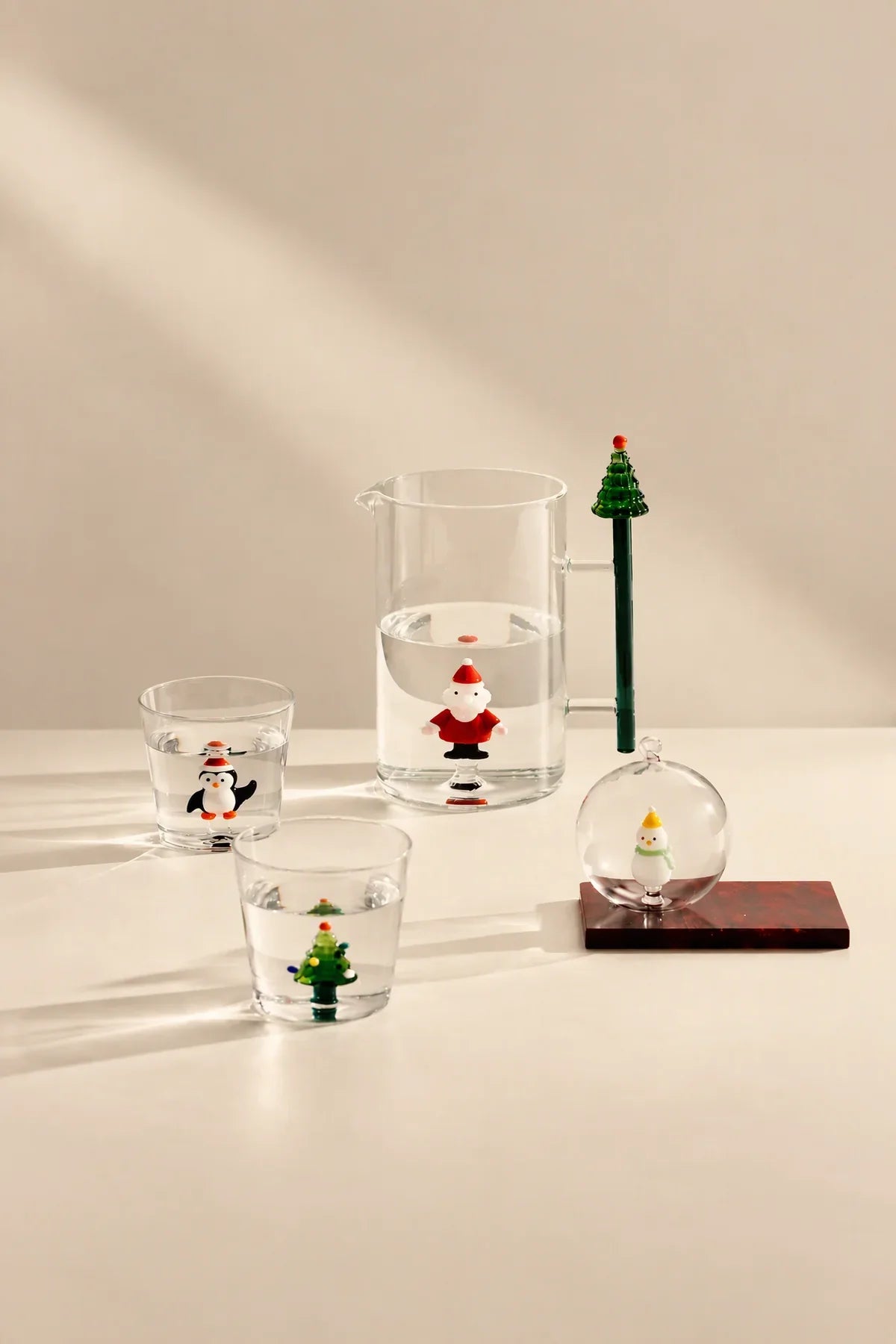 Holiday Morning Clear Glass Goblet
