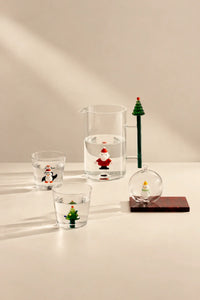 Holiday Morning Clear Glass Goblet