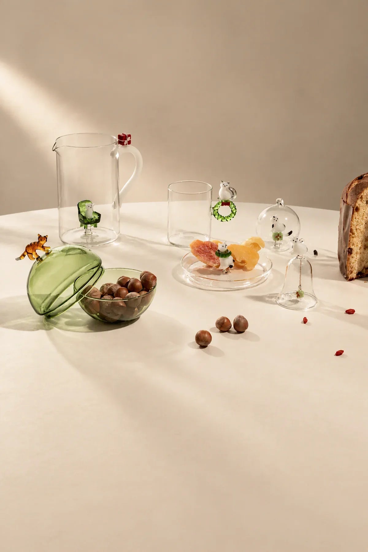 Holiday Morning Clear Glass Goblet