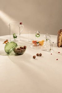 Holiday Morning Clear Glass Goblet