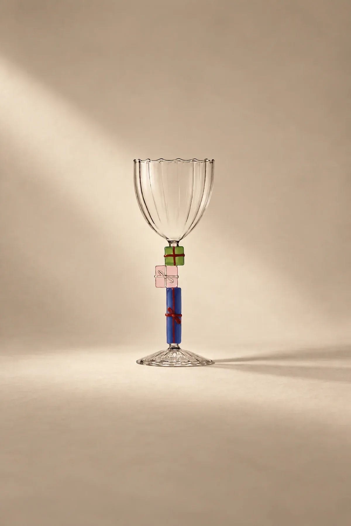 Holiday Morning Clear Glass Goblet