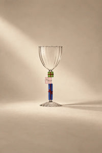 Holiday Morning Clear Glass Goblet