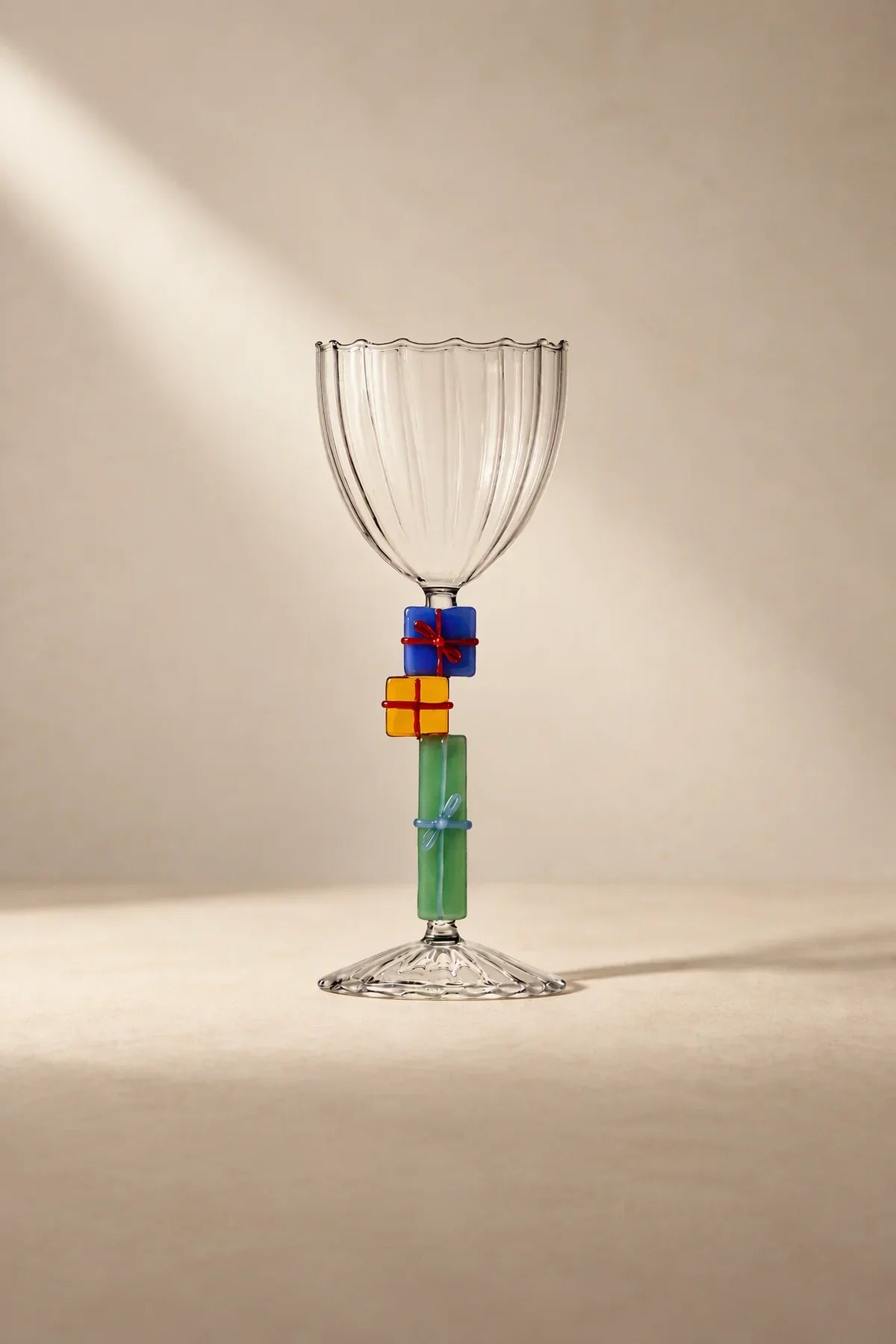 Holiday Morning Clear Glass Goblet