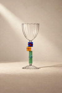 Holiday Morning Clear Glass Goblet