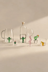 Oasis Hour Green Borosilicate Glass Set