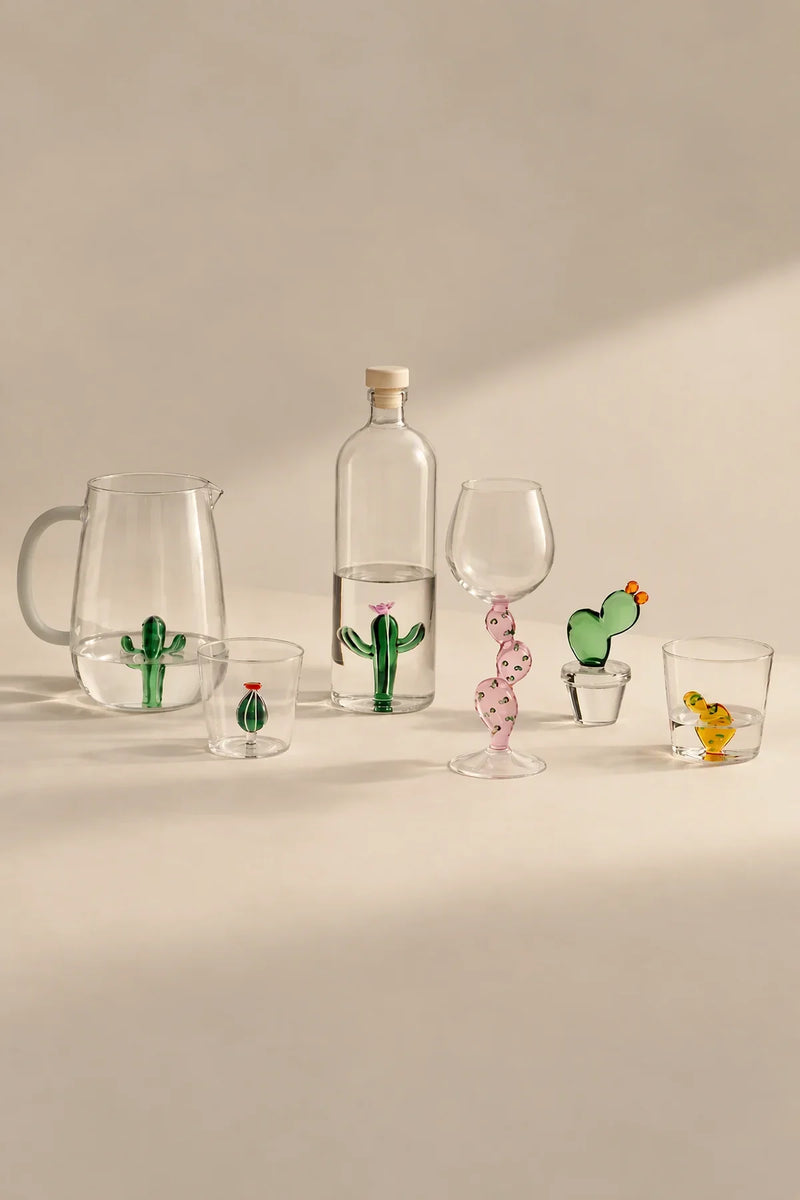 Oasis Hour Green Borosilicate Glass Set
