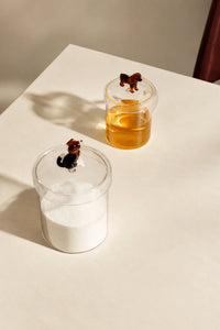 Miniature Companion Clear Glass Storage Jar