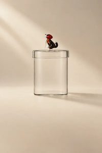 Miniature Companion Clear Glass Storage Jar