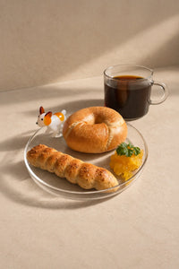 Loyal Watch Clear Glass Cup and Saucer Set