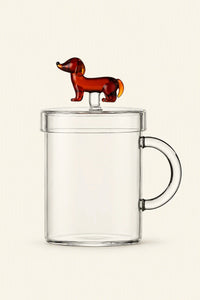 Best Friend Clear Glass Mug with Lid
