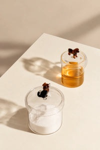 Best Friend Clear Glass Mug with Lid