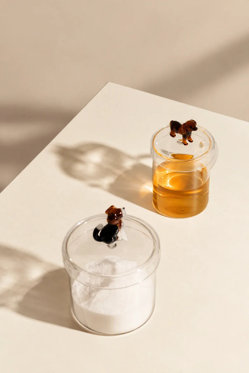 Best Friend Clear Glass Mug with Lid
