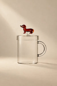 Best Friend Clear Glass Mug with Lid