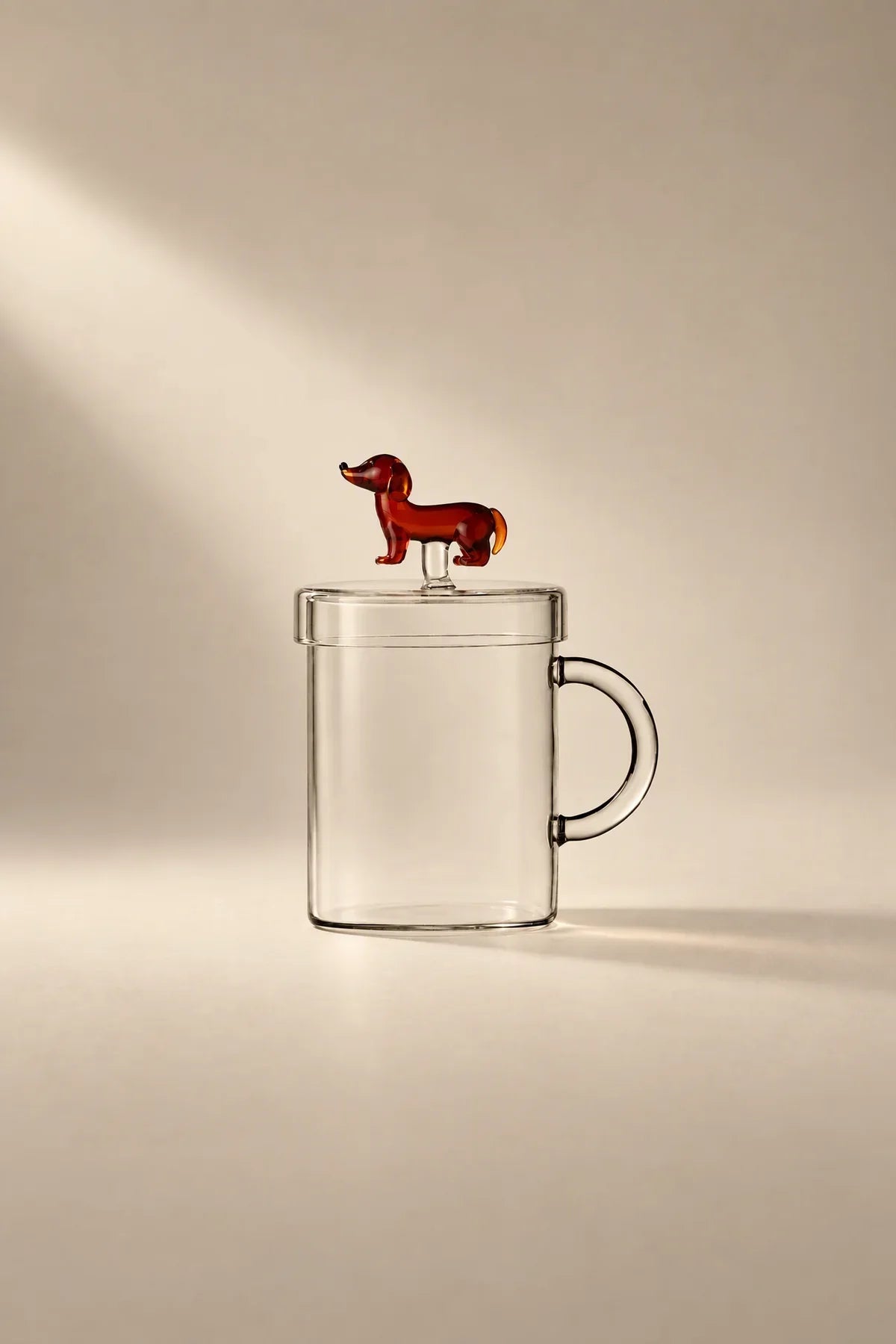 Best Friend Clear Glass Mug with Lid