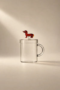 Best Friend Clear Glass Mug with Lid