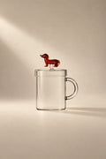 Best Friend Clear Glass Mug with Lid