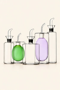 Suspended Drop Amber Glass Oil Cruet