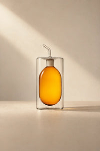 Suspended Drop Amber Glass Oil Cruet