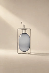 Suspended Drop Amber Glass Oil Cruet
