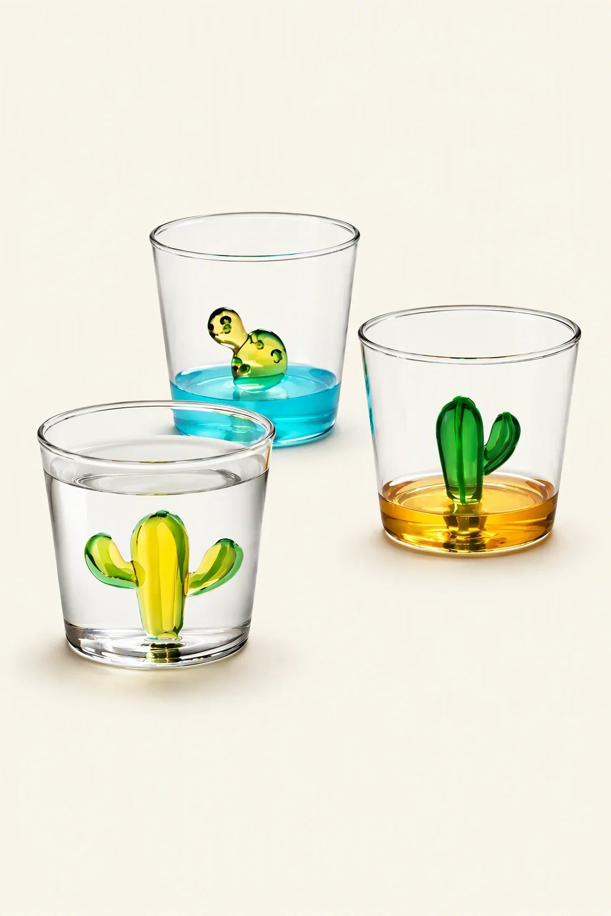 Hidden Oasis Clear Glass Tumbler