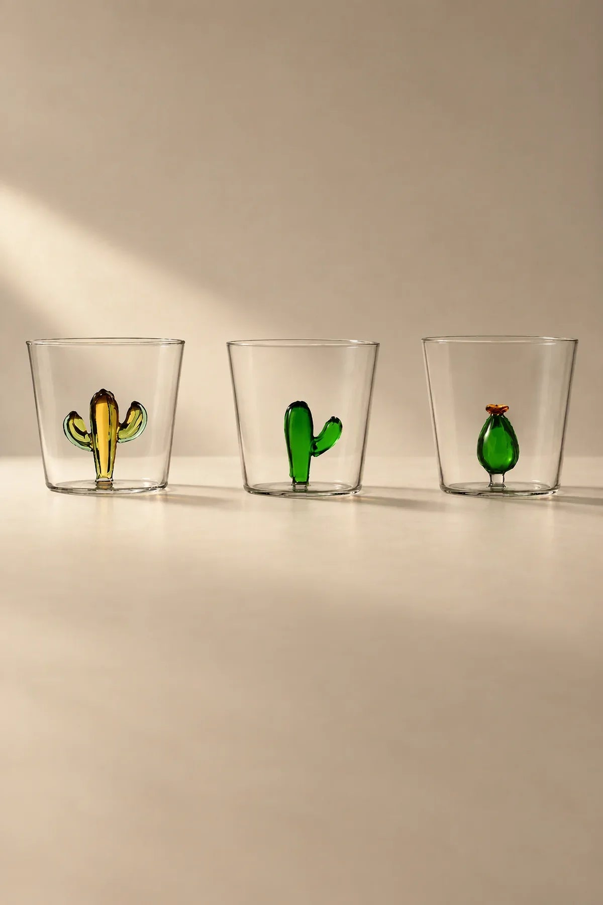 Hidden Oasis Clear Glass Tumbler