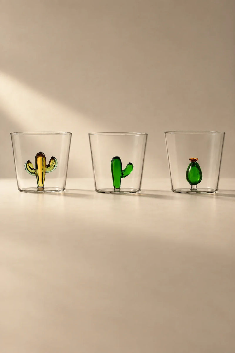Hidden Oasis Clear Glass Tumbler