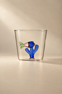Hidden Oasis Clear Glass Tumbler