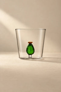 Hidden Oasis Clear Glass Tumbler