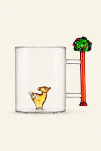 Forest Fable Clear Glass Figurine Mug