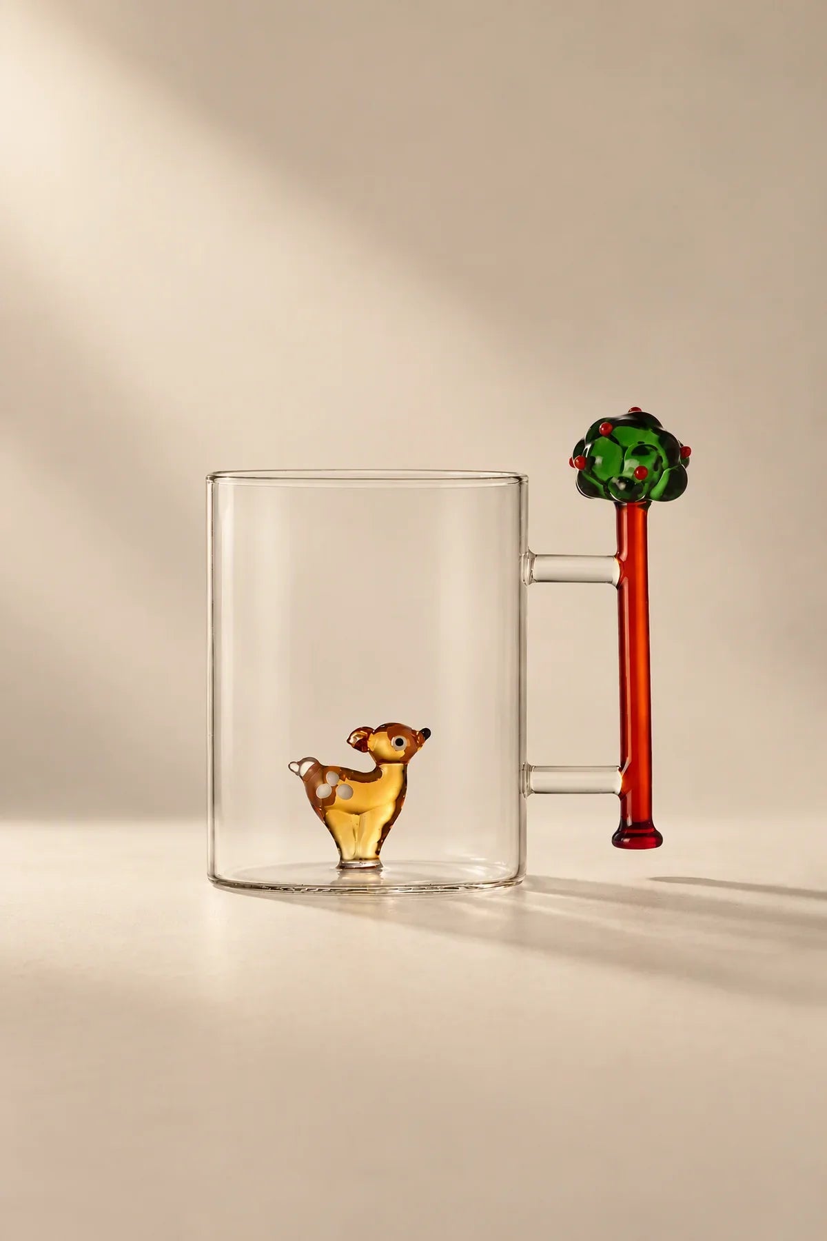 Forest Fable Clear Glass Figurine Mug