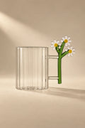 Wildflower Stem Clear Glass Mug